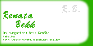 renata bekk business card