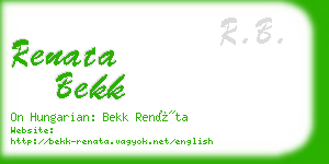 renata bekk business card